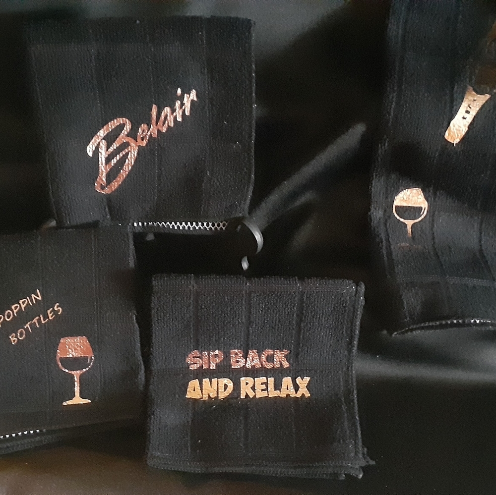 7pc Belair BLACK Bottle Boys Inspired Kitchen Set